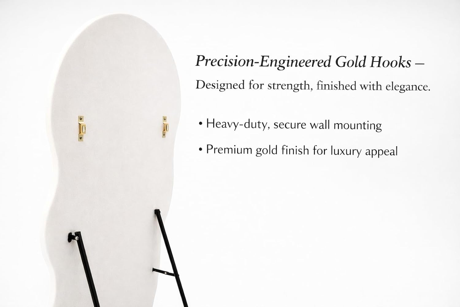 Large Modern Full Length Mirror with Removable Metal Stand, - Image 2