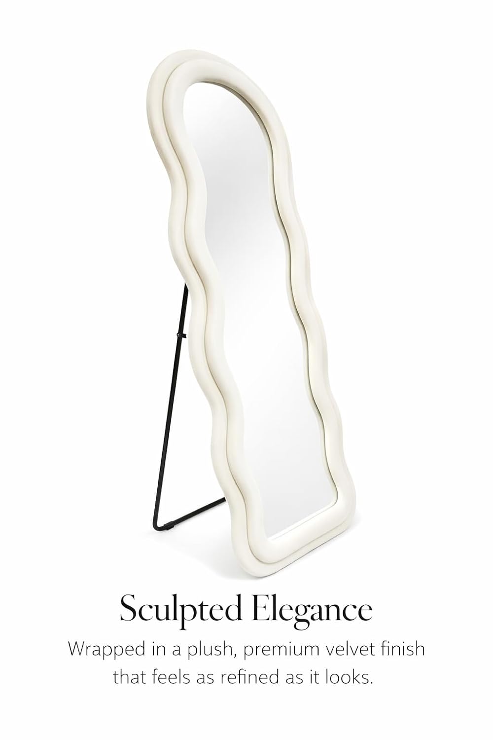 Large Modern Full Length Mirror with Removable Metal Stand, - Image 3