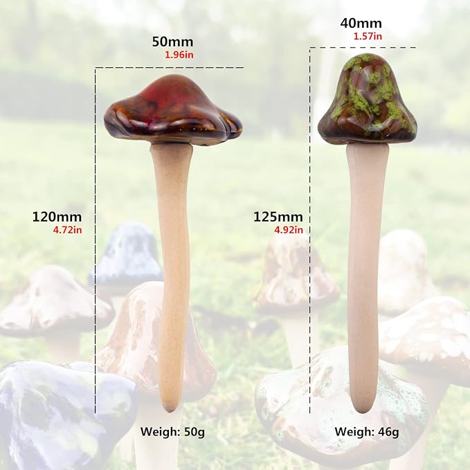 Decorative Ceramic Mushroom Figurines – Modern Home Accent Set - Image 3
