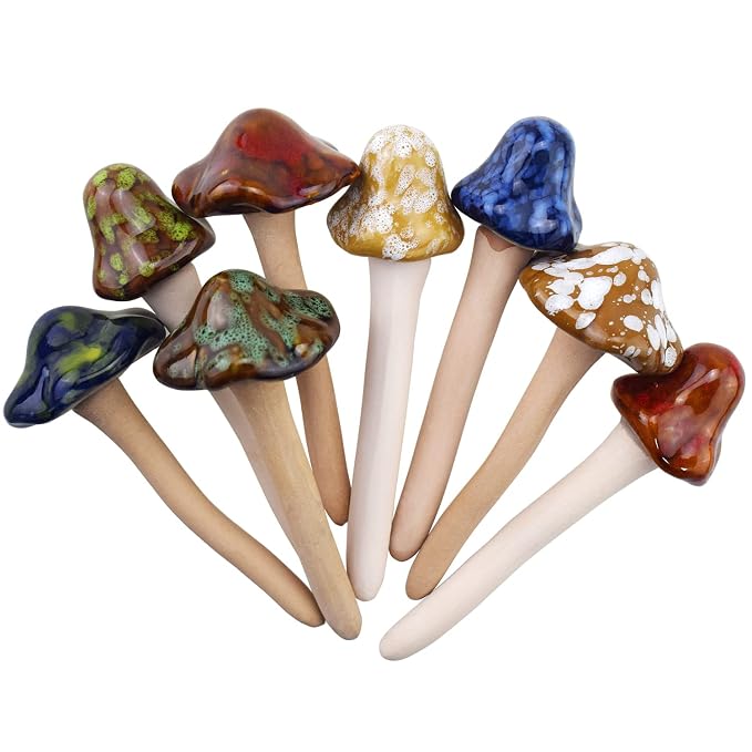 Decorative Ceramic Mushroom Figurines – Modern Home Accent Set - Image 5