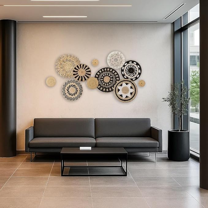 Natural Rattan Wall Hanging – Handmade Decorative Art - Image 2
