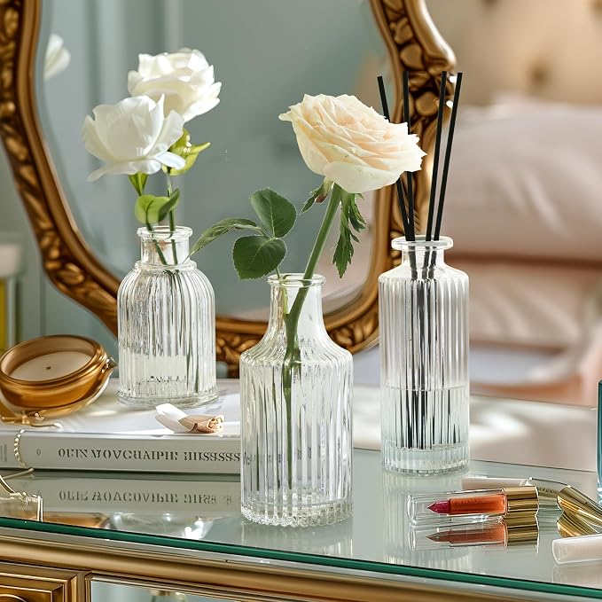 Decorative Ribbed Flower Vase – Timeless Home Accent - Image 5