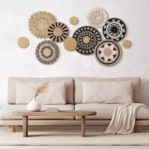 Natural Rattan Wall Hanging – Handmade Decorative Art