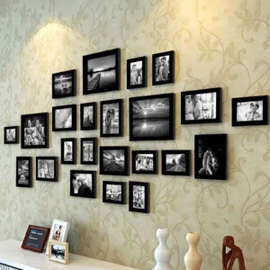 Black Synthetic Wood (Set of 23) Photoframes