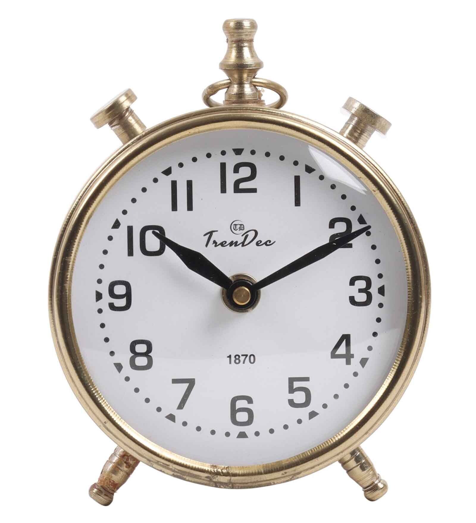 Aneston Golden Metal Analog Table Clock - Image 6