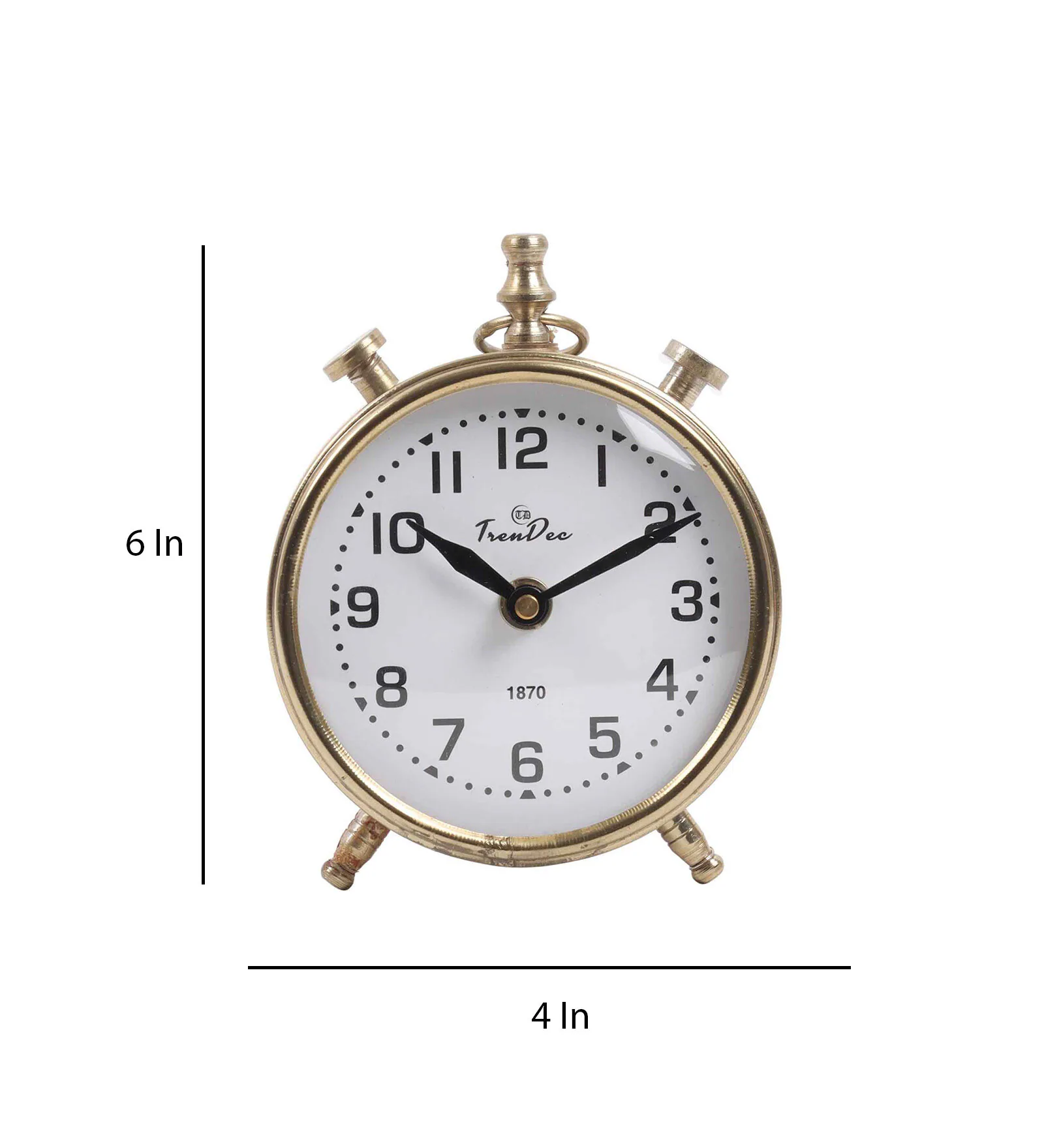 Aneston Golden Metal Analog Table Clock - Image 5