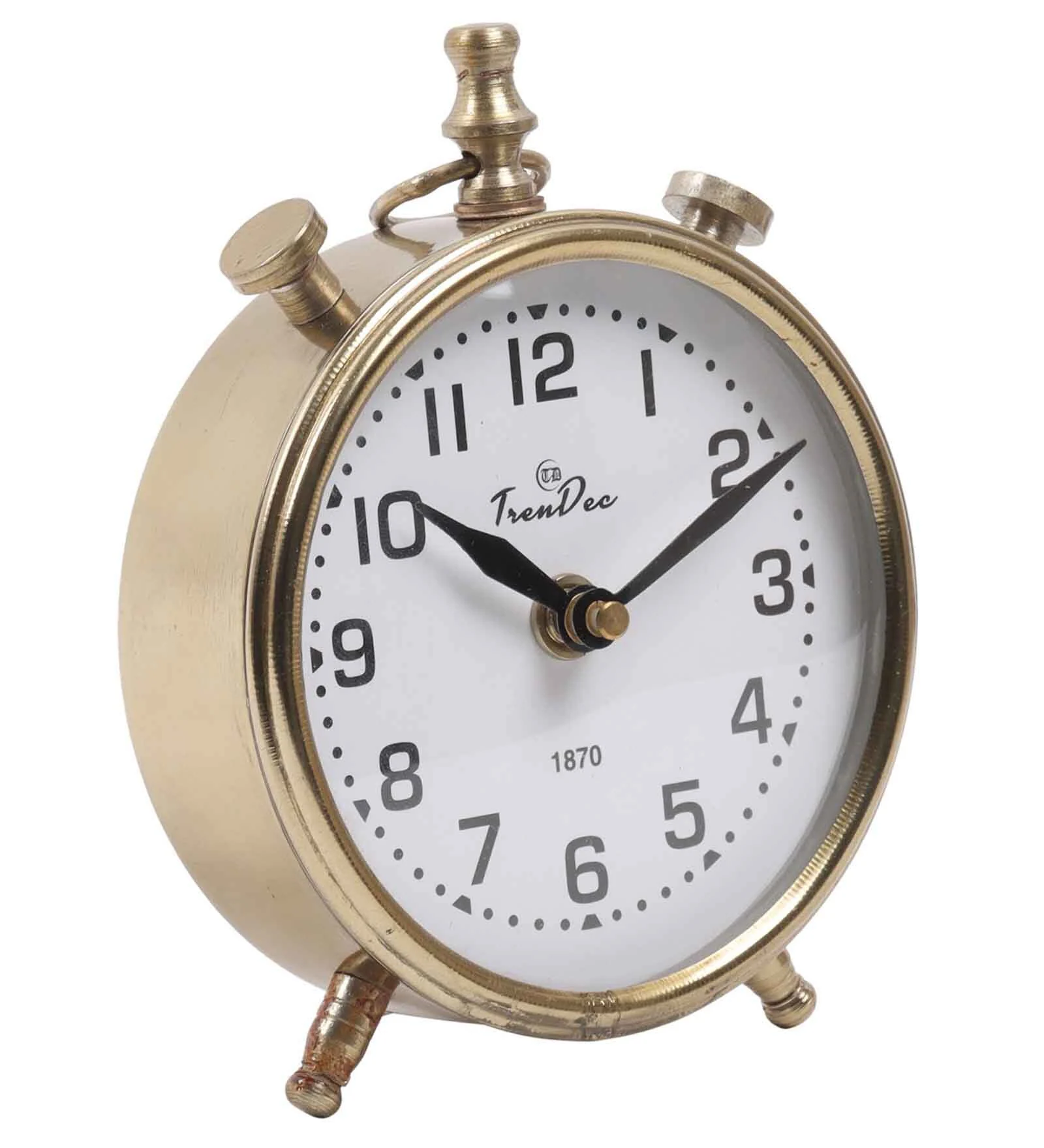 Aneston Golden Metal Analog Table Clock - Image 4