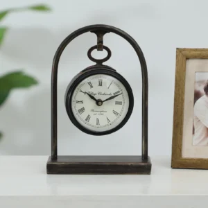 Metal desk clock Gold Metal Table clock