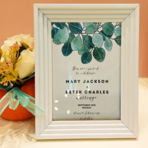 White Synthetic Wood Photoframe