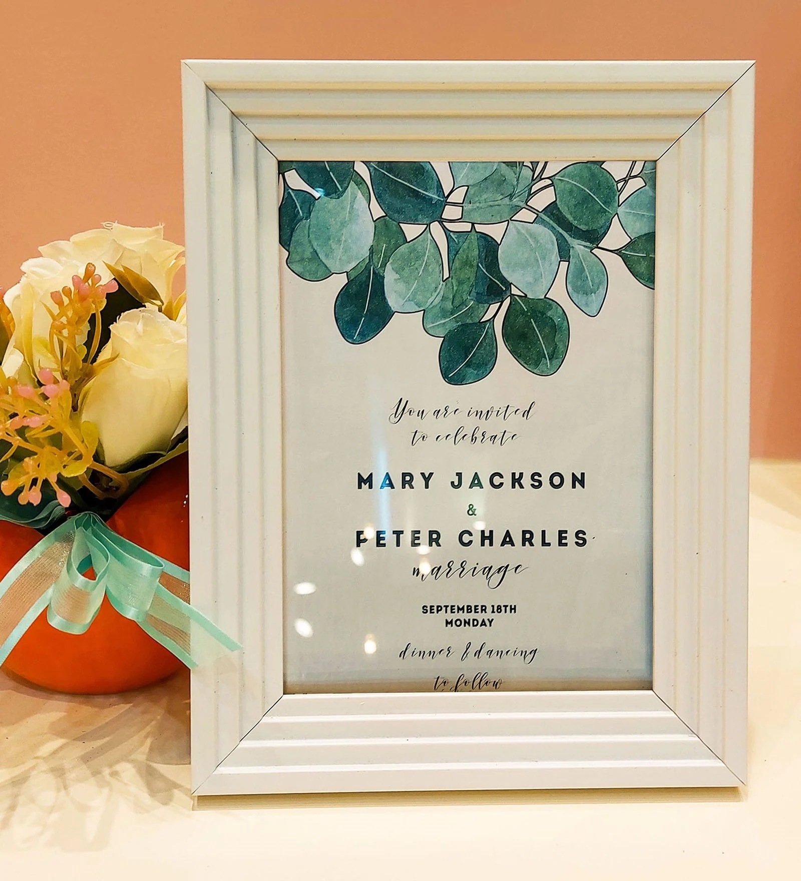 White Synthetic Wood Photoframe