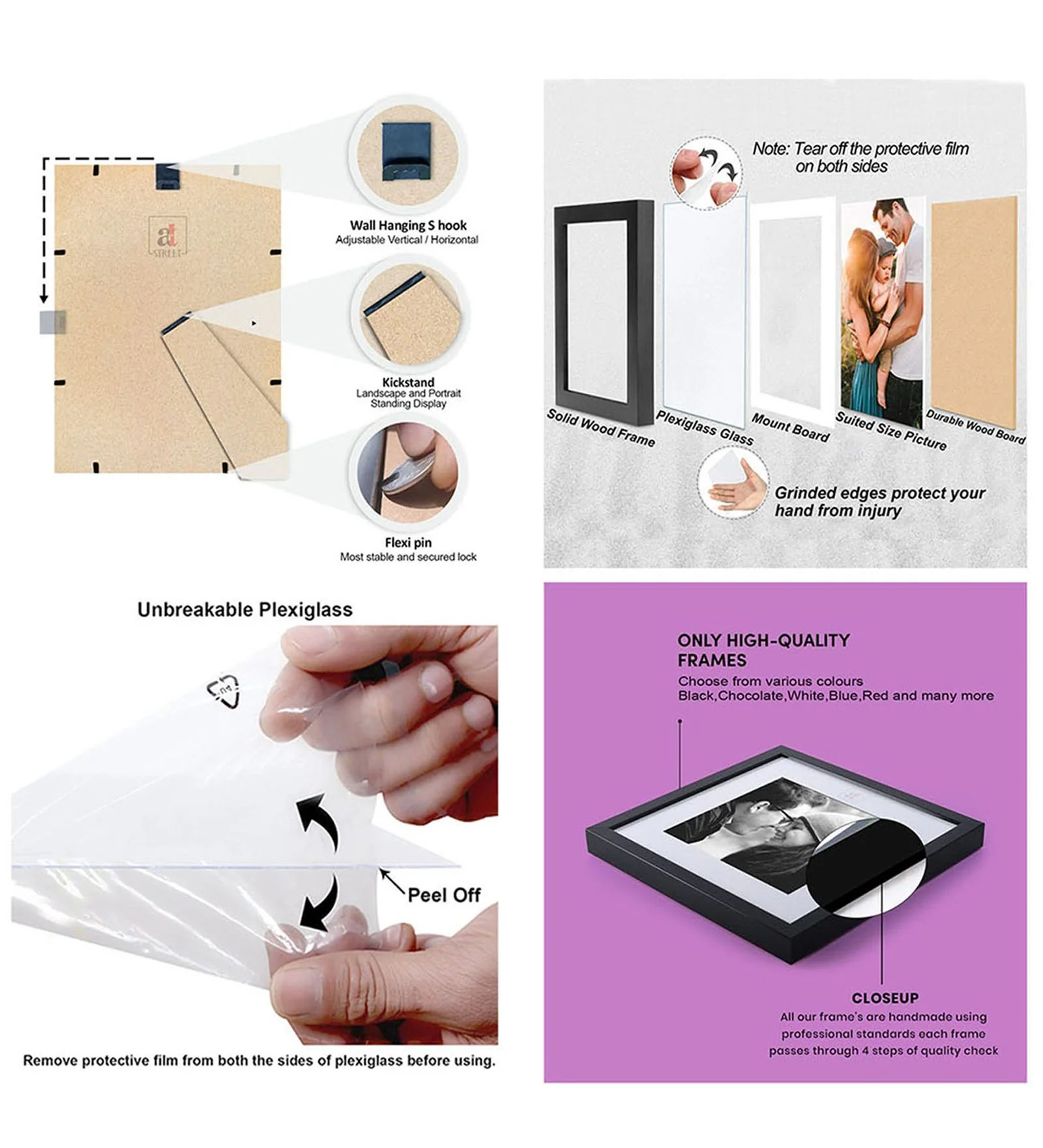 White Synthetic Wood Photoframe - Image 3