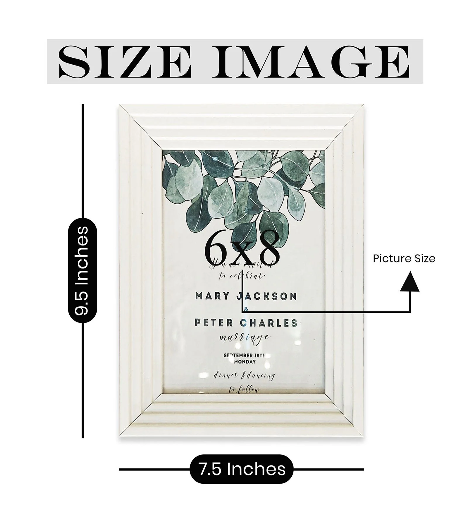 White Synthetic Wood Photoframe - Image 2