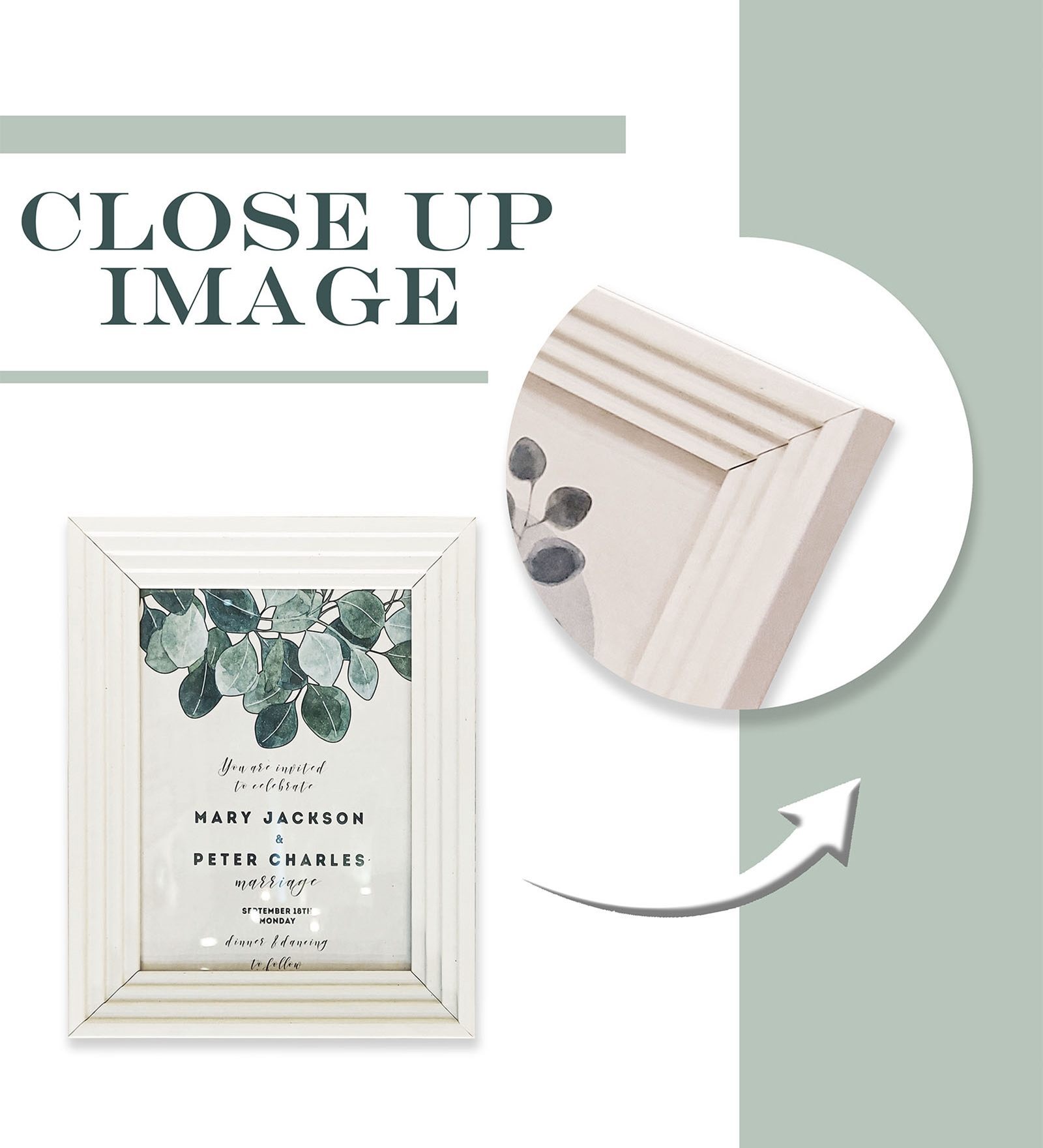 White Synthetic Wood Photoframe - Image 4